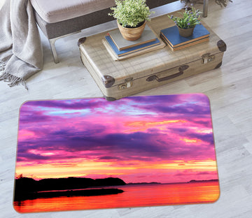 3D Pink Clouds 75145 Non Slip Rug Mat