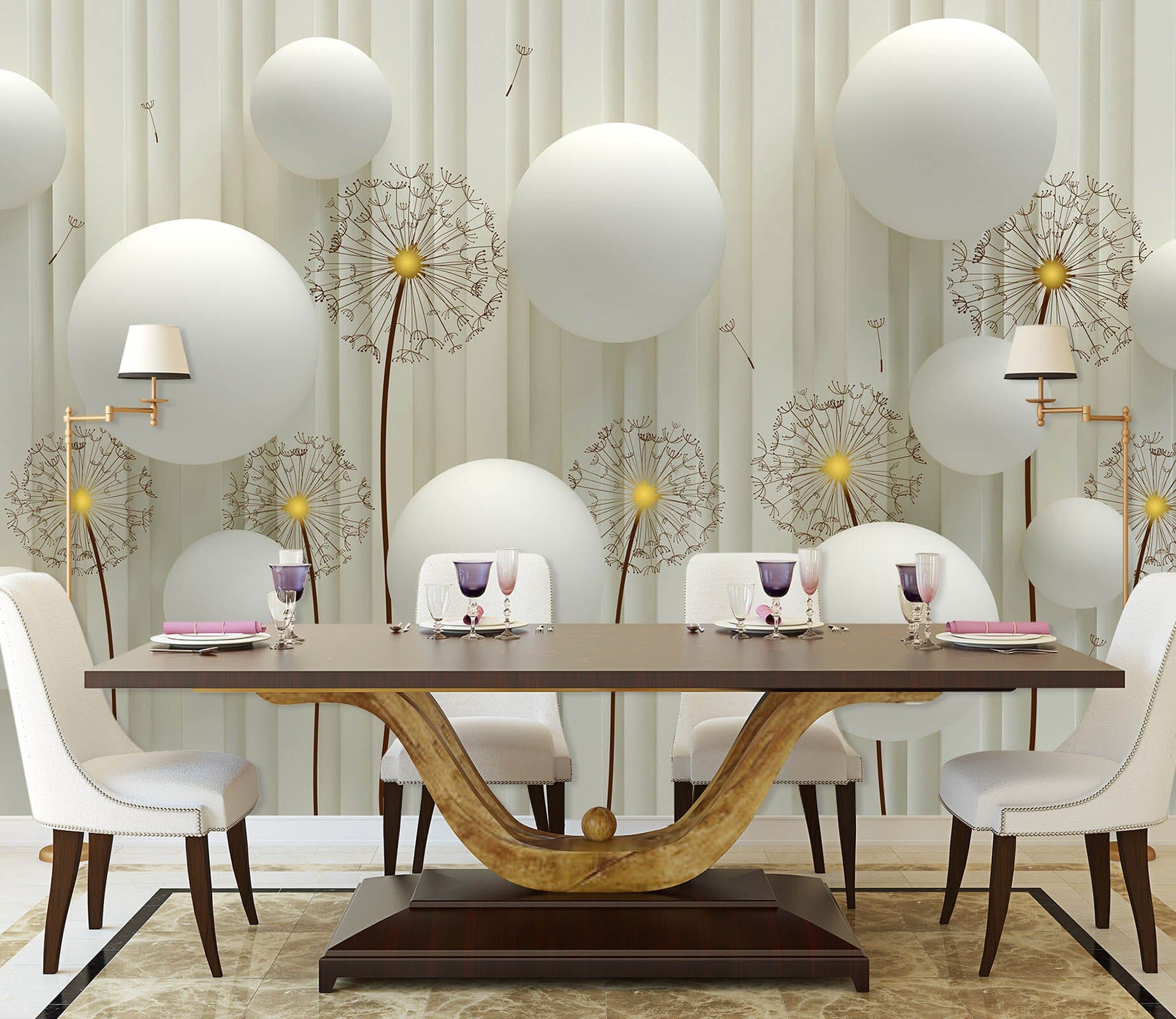 3D White Sphere 1481 Wall Murals Wallpaper AJ Wallpaper 2 