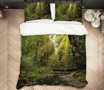 3D Forest Stream 62013 Kathy Barefield Bedding Bed Pillowcases Quilt
