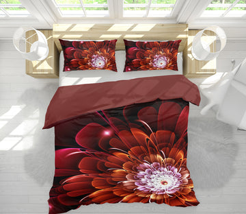 3D Red Flowers 12192 Bed Pillowcases Quilt