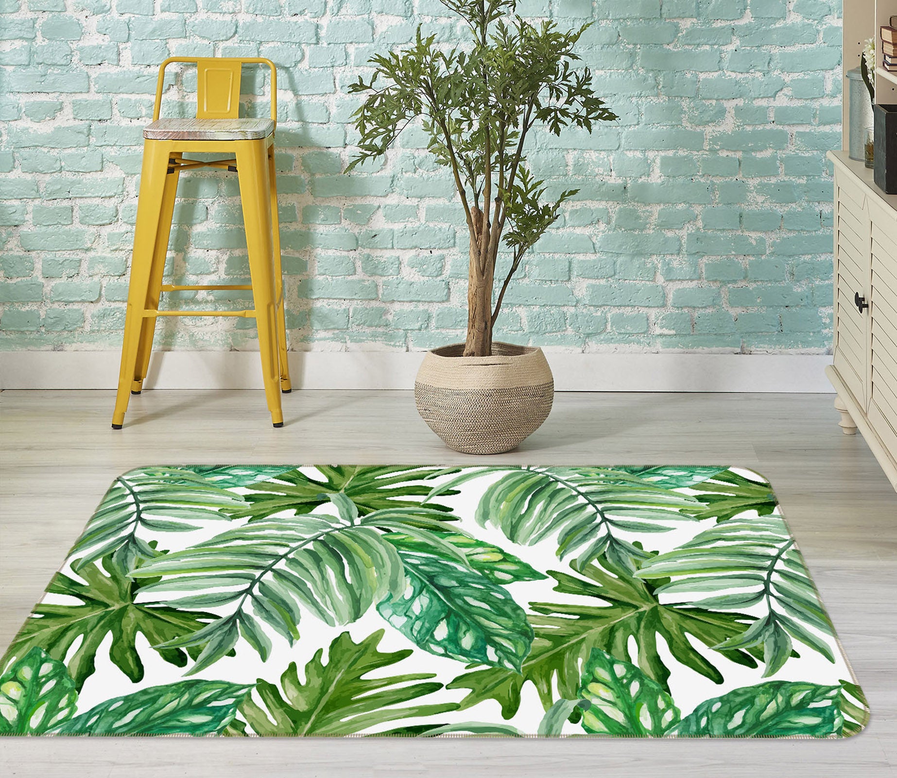 3D Leaves 34142 Non Slip Rug Mat
