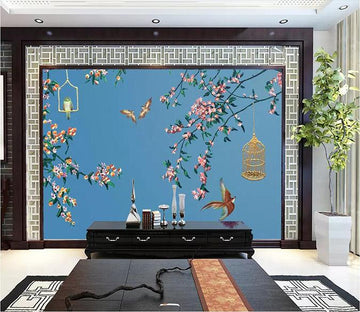 3D Birds And Flowers 1709 Wall Murals Wallpaper AJ Wallpaper 2 