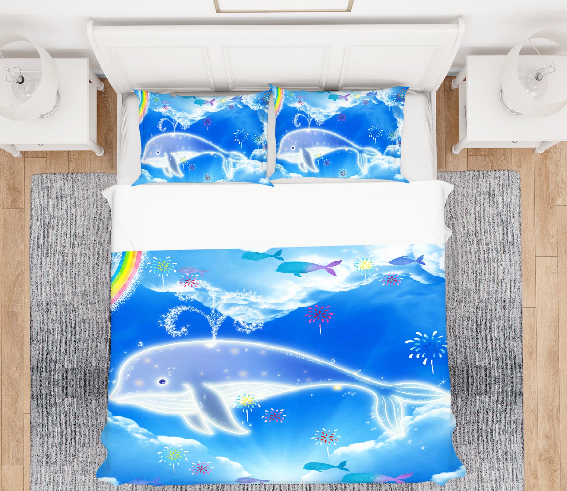 3D Sea Whale 13070 Bed Pillowcases Quilt