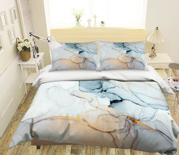 3D Smear Green Ink 075 Bed Pillowcases Quilt Wallpaper AJ Wallpaper 