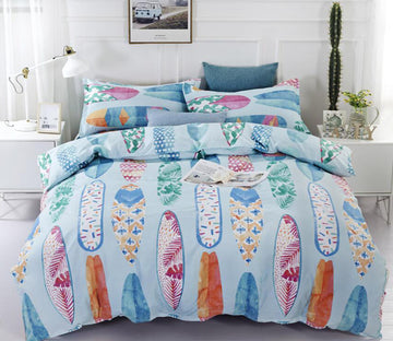 3D Watercolor Surfboard 6028 Bed Pillowcases Quilt