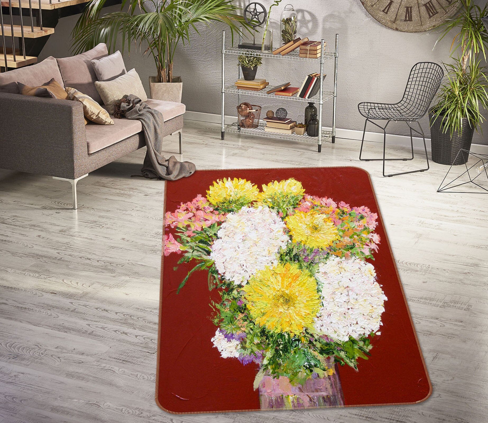 3D Feeling Happy 3005 Allan P. Friedlander Rug Non Slip Rug Mat Mat AJ Creativity Home 