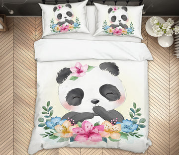 3D Flower Panda 58213 Bed Pillowcases Quilt