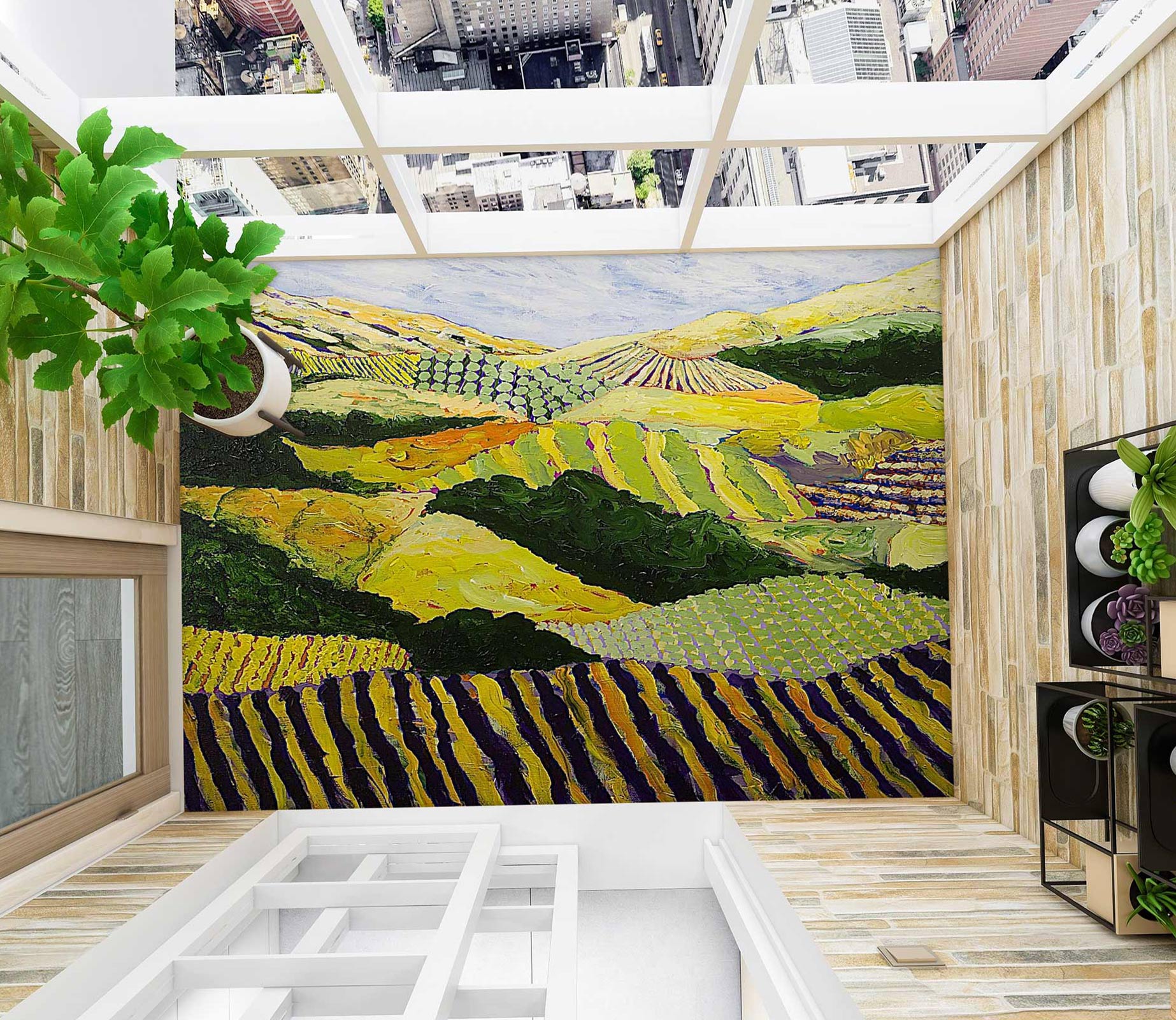 3D Hillside Meadow 9528 Allan P. Friedlander Floor Mural