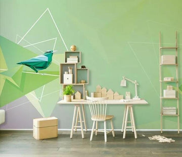3D Green Bird 1059 Wall Murals Wallpaper AJ Wallpaper 2 