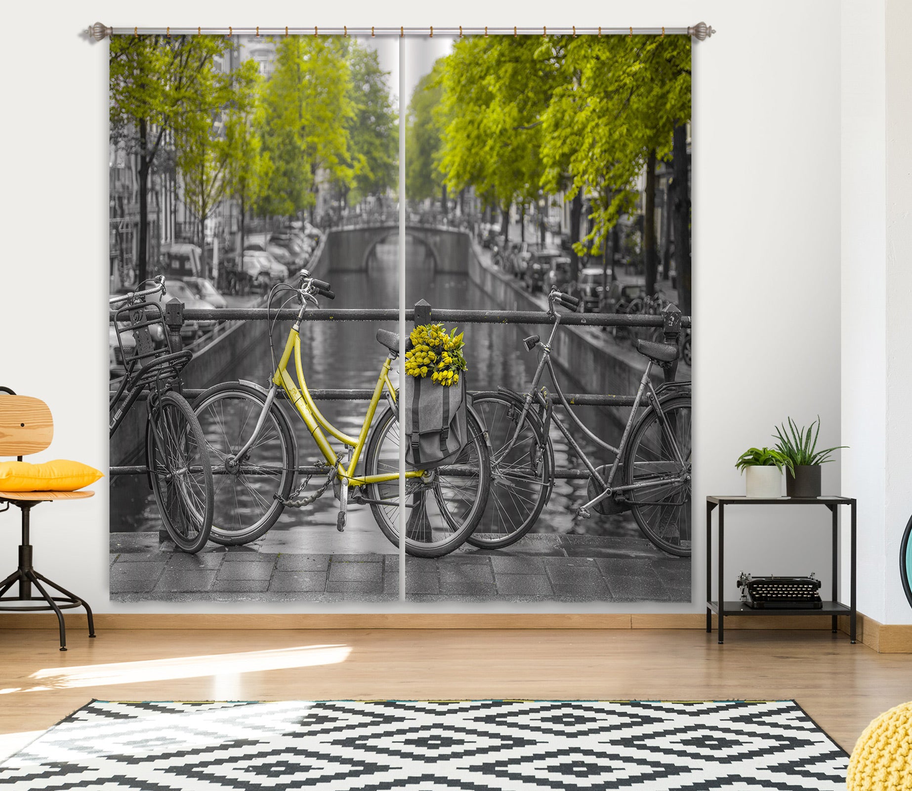 3D Bike River 035 Assaf Frank Curtain Curtains Drapes