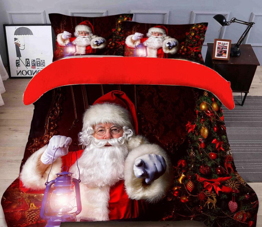 3D Santa Claus 45150 Christmas Quilt Duvet Cover Xmas Bed Pillowcases