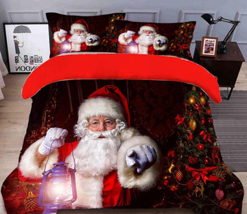 3D Santa Claus 45150 Christmas Quilt Duvet Cover Xmas Bed Pillowcases