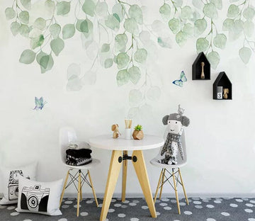 3D Green Leaf 1562 Wall Murals Wallpaper AJ Wallpaper 2 
