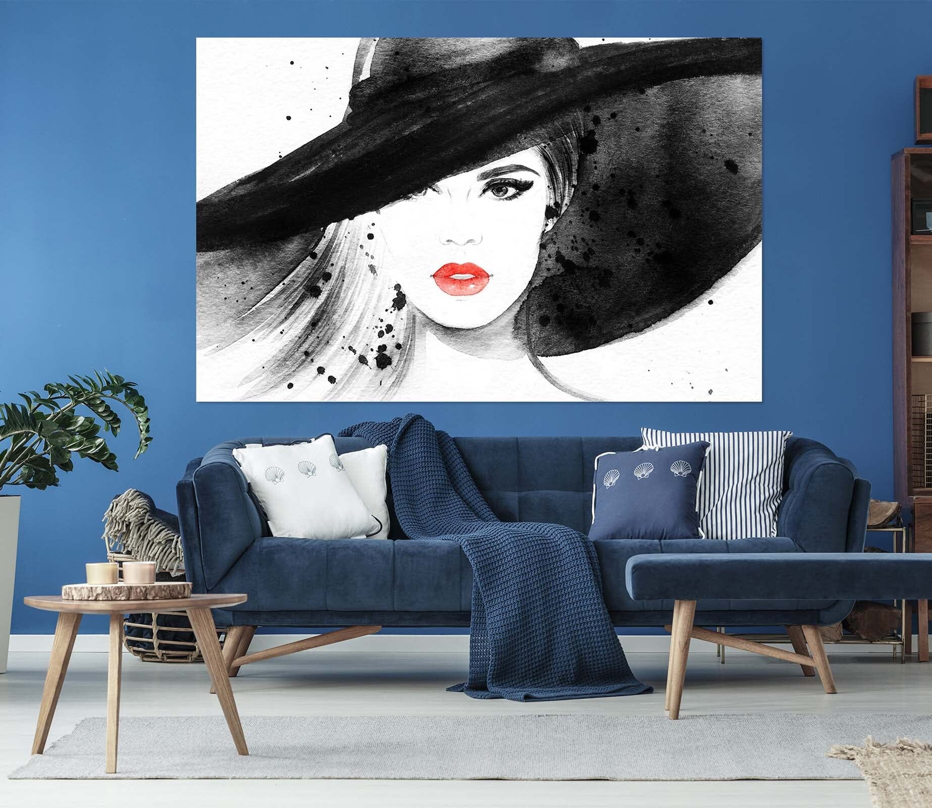 3D Black Hat Model 1050 Wall Sticker Wallpaper AJ Wallpaper 2 