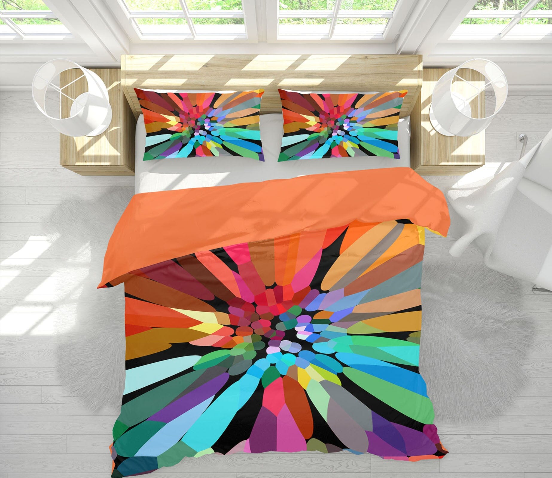 3D Colored Petals 2001 Shandra Smith Bedding Bed Pillowcases Quilt Quiet Covers AJ Creativity Home 