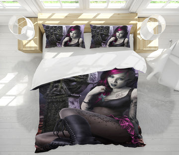 3D Beautiful Woman 4072 Tom Wood Bedding Bed Pillowcases Quilt