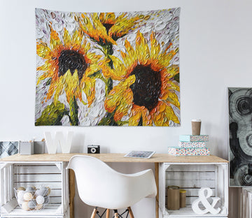 3D Sunflower 11804 Dena Tollefson Tapestry Hanging Cloth Hang