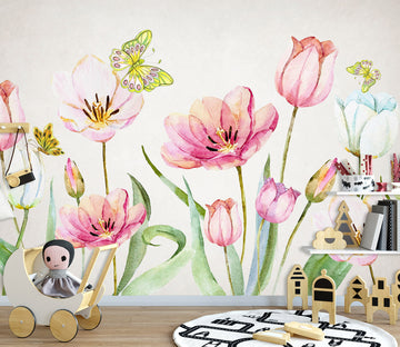 3D Painted Flowers 1686 Wall Murals