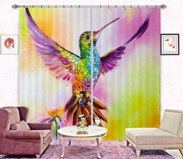 3D Colorful Hummingbird 2351 Skromova Marina Curtain Curtains Drapes