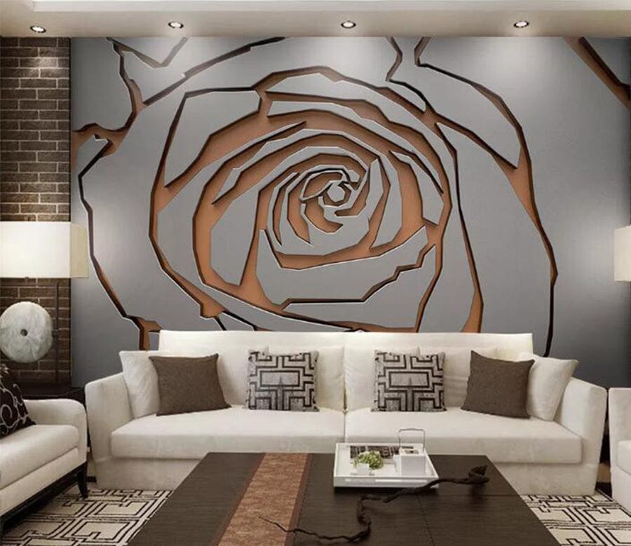 3D Carving Roses WC245 Wall Murals Wallpaper AJ Wallpaper 2 