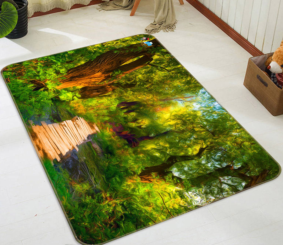 3D Forest Path 66068 Non Slip Rug Mat