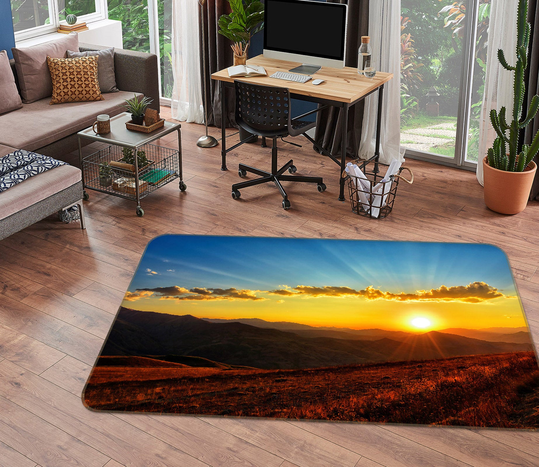 3D Grass Sun 36199 Non Slip Rug Mat