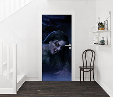 3D Dark Devil Woman 611 Tom Wood Door Mural