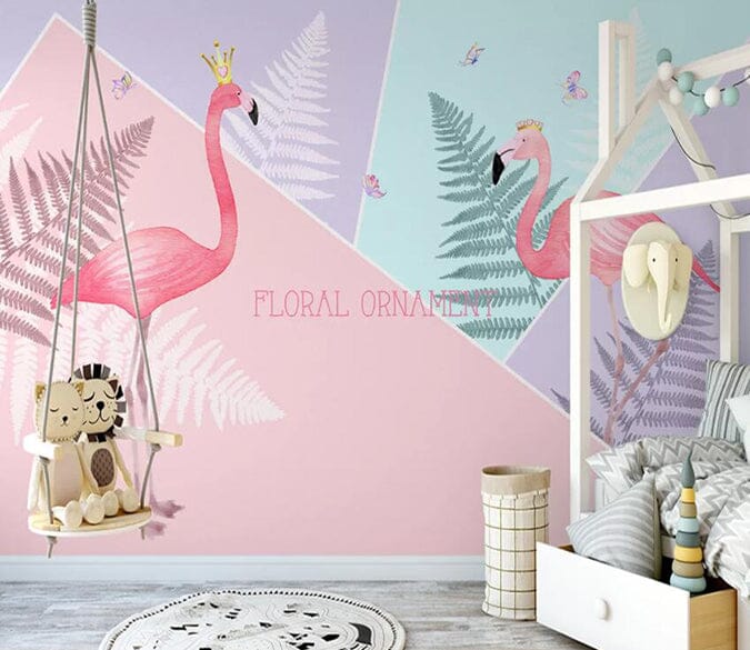 3D Pink Flamingo 2178 Wall Murals Wallpaper AJ Wallpaper 2 