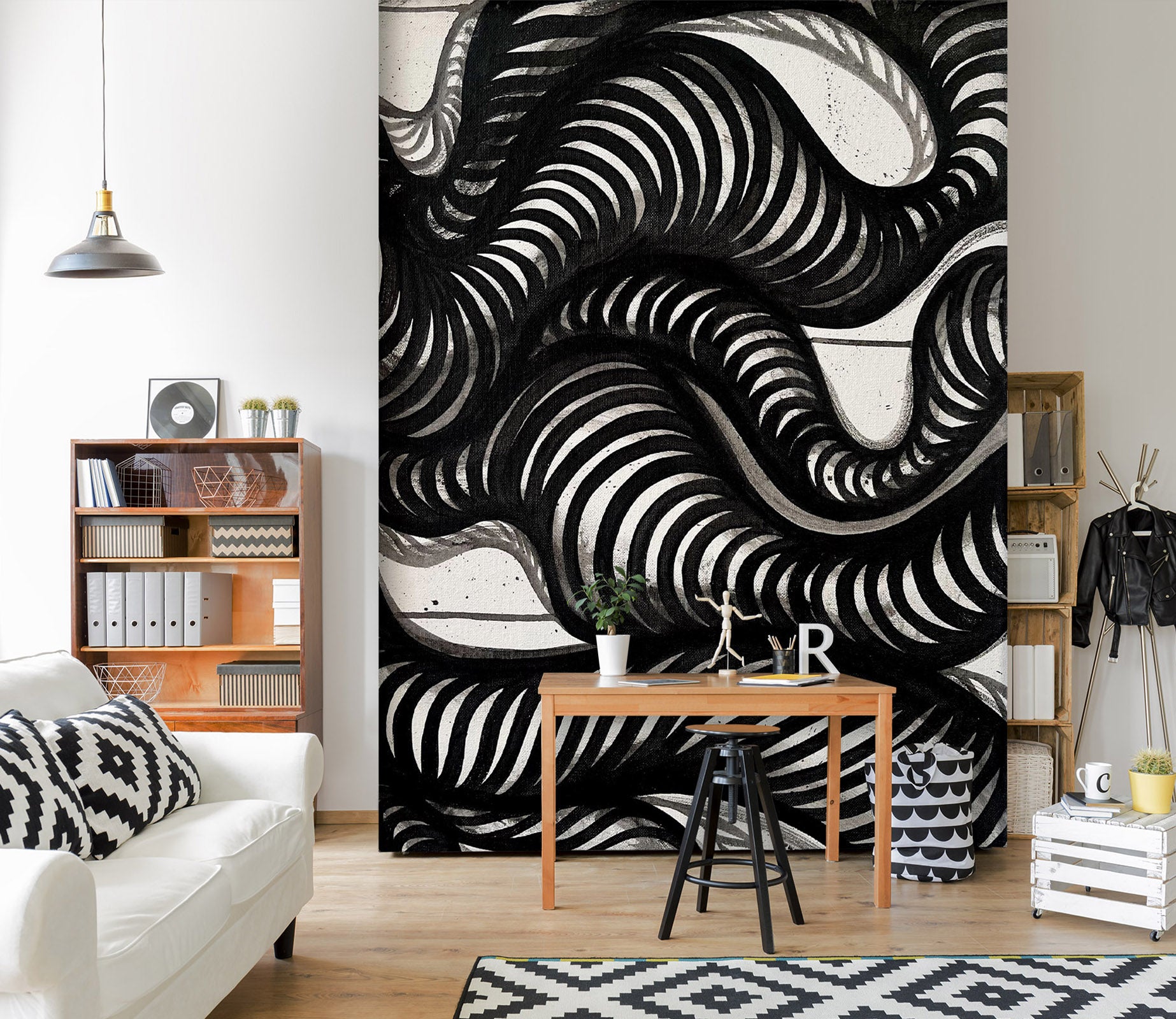 3D Line Drawing 1292 Jacqueline Reynoso Wall Mural Wall Murals