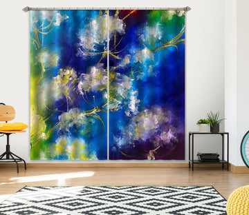 3D Watercolor Flowers 2419 Skromova Marina Curtain Curtains Drapes