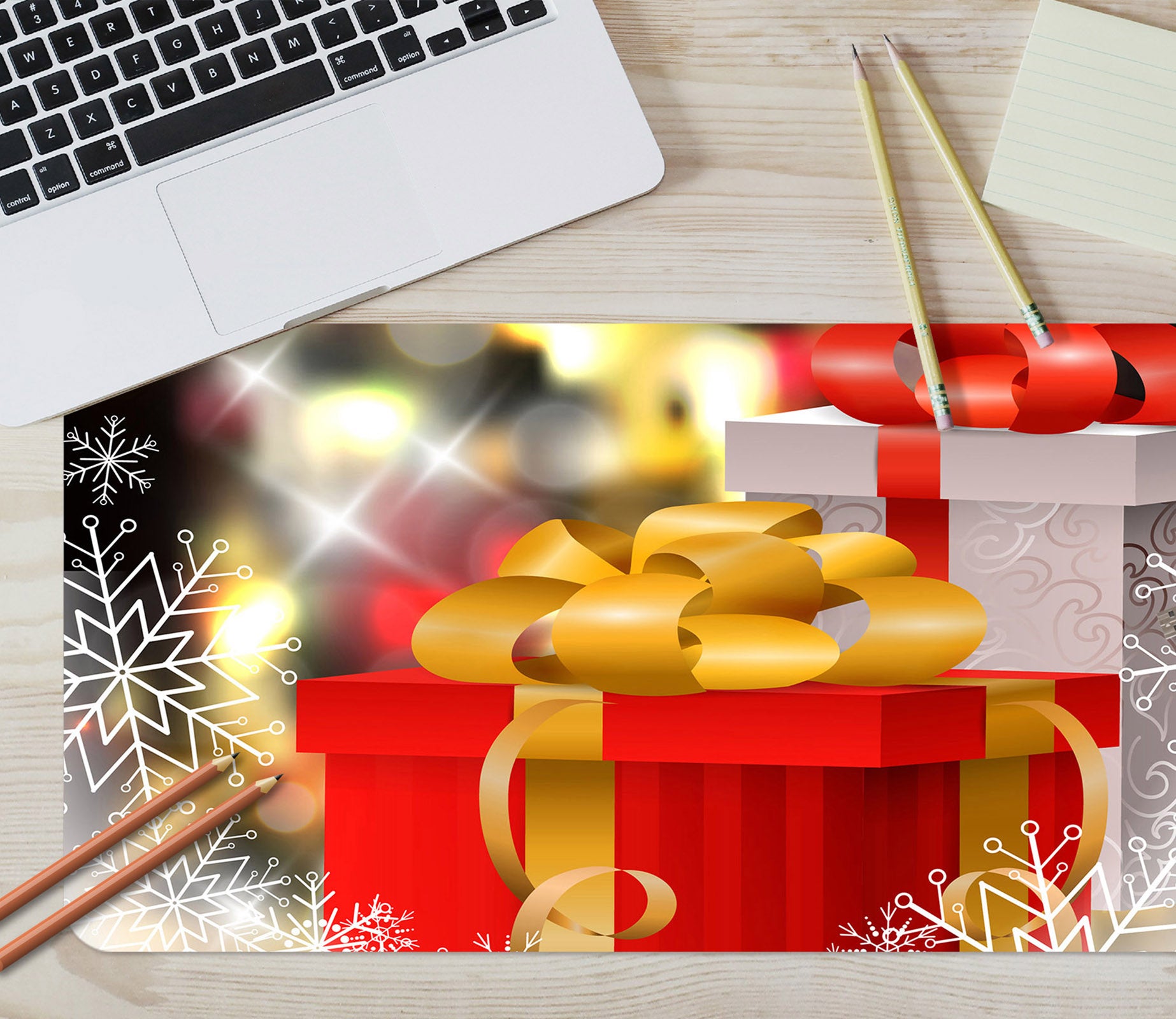 3D Red Gift Box 51196 Christmas Desk Mat Xmas