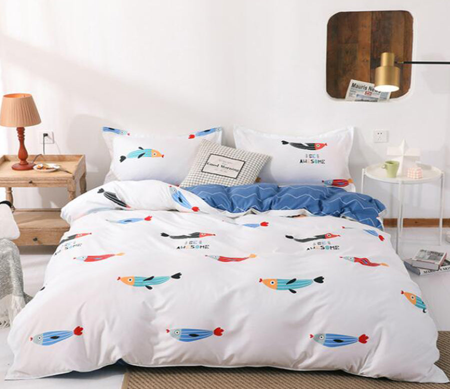 3D Color Fish 12087 Bed Pillowcases Quilt