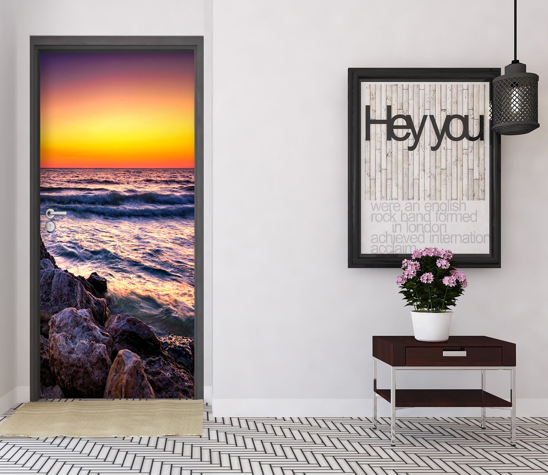 3D Waves Reef 23128 Door Mural