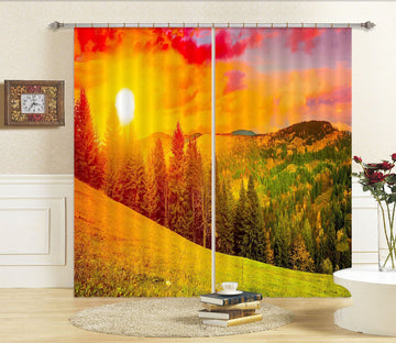 3D Sunset Steppe 837 Curtains Drapes Wallpaper AJ Wallpaper 