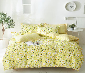 3D Light Green Floral 13153 Bed Pillowcases Quilt