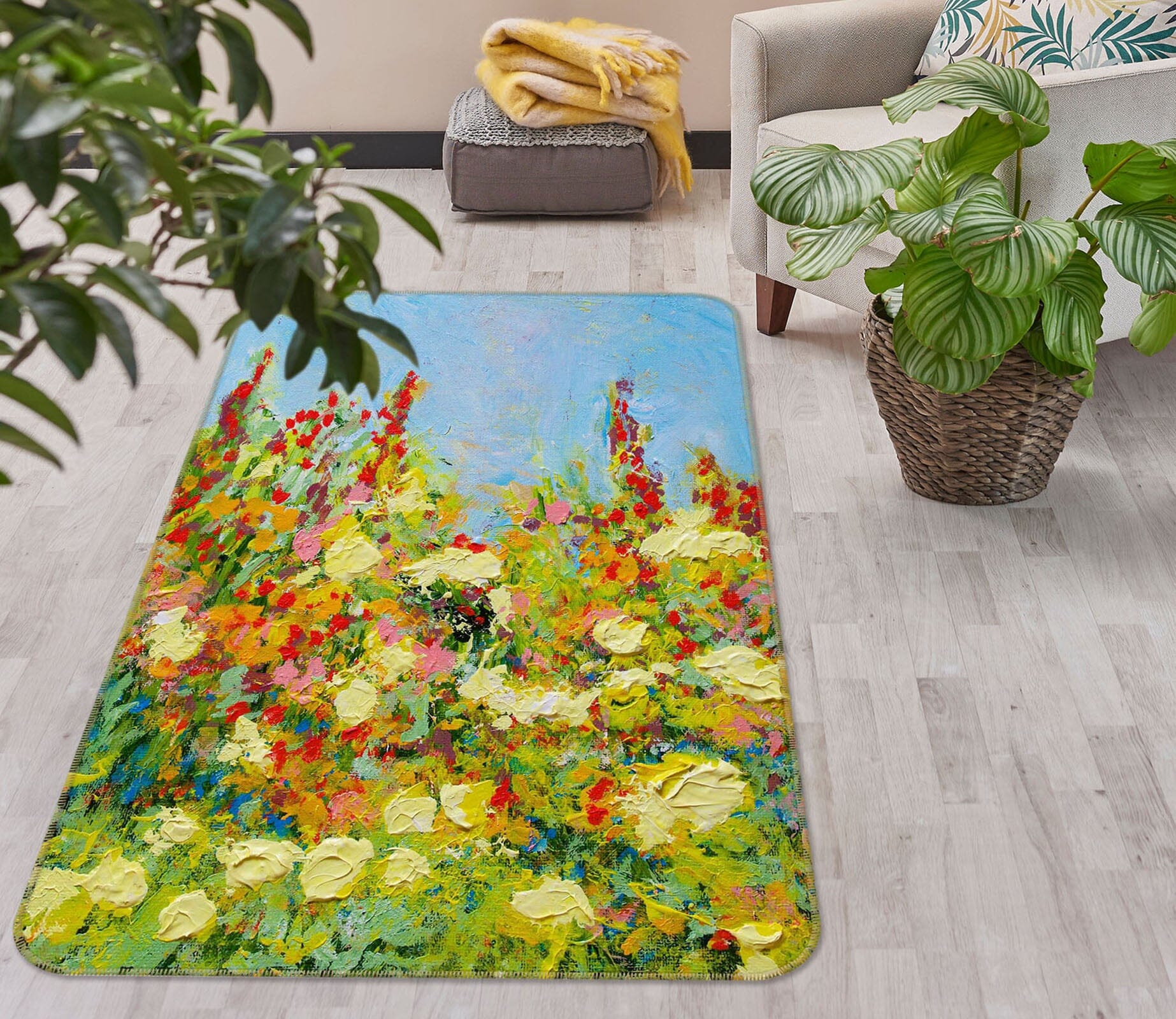 3D Painted Garden 3015 Allan P. Friedlander Rug Non Slip Rug Mat Mat AJ Creativity Home 