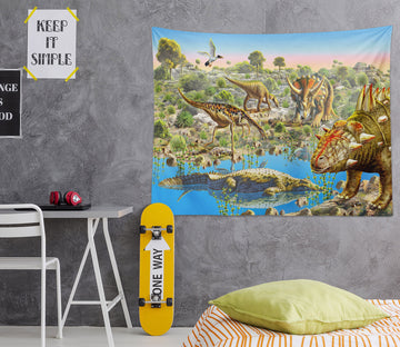 3D Dinosaur World 701 Adrian Chesterman Tapestry Hanging Cloth Hang