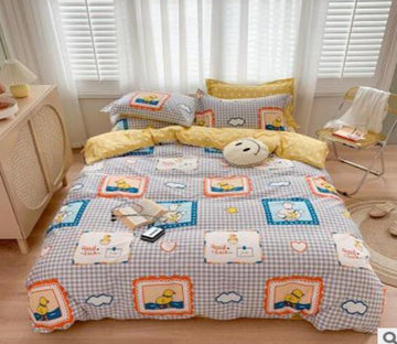 3D Little Yellow Duck 40159 Bed Pillowcases Quilt