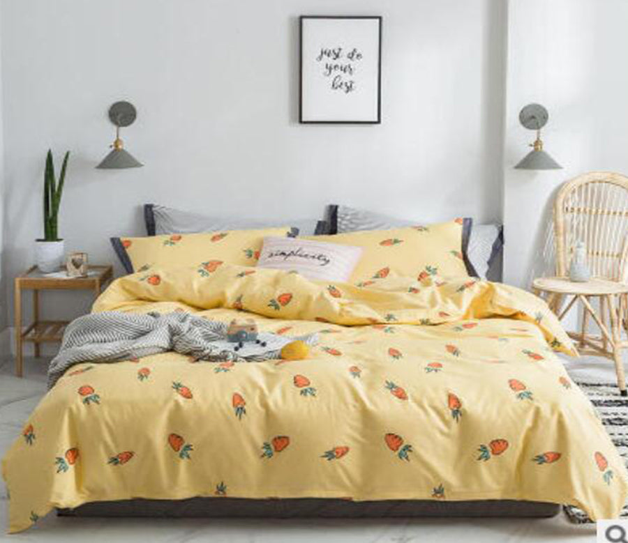3D Yellow Carrot 18116 Bed Pillowcases Quilt