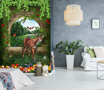 3D Forest Fawn 1963 Wall Murals Wallpaper AJ Wallpaper 2 