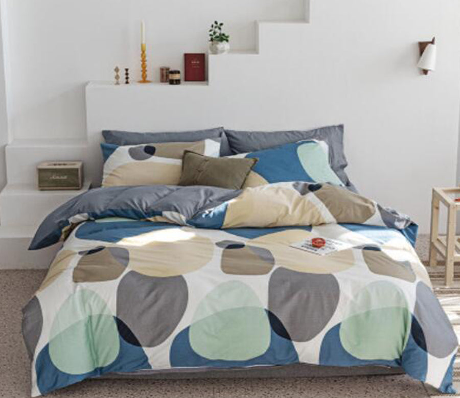 3D Green Gray Circle 30084 Bed Pillowcases Quilt