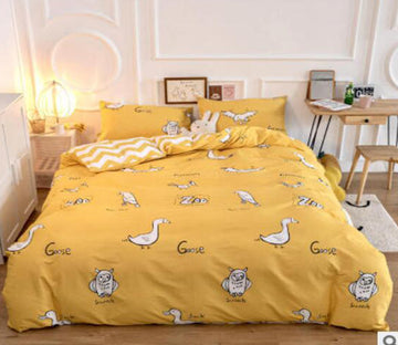 3D Goose Owl Pattern 50106 Bed Pillowcases Quilt