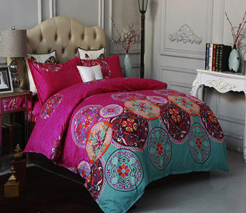 3D Circle Pattern 6057 Bed Pillowcases Quilt