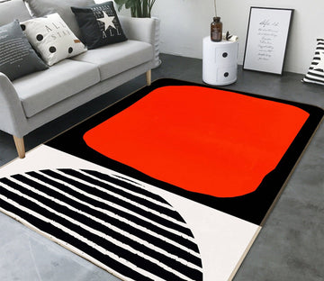3D Red Square 1005 Boris Draschoff Rug Non Slip Rug Mat Mat AJ Creativity Home 