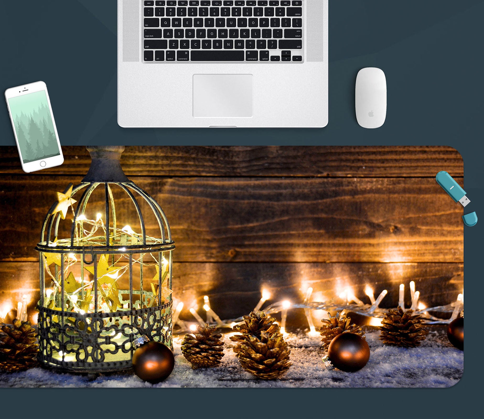 3D Light Pineta 51243 Christmas Desk Mat Xmas