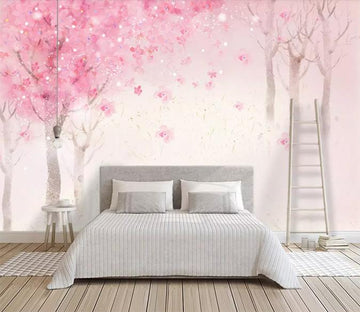 3D Pink Forest 275 Wall Murals Wallpaper AJ Wallpaper 2 
