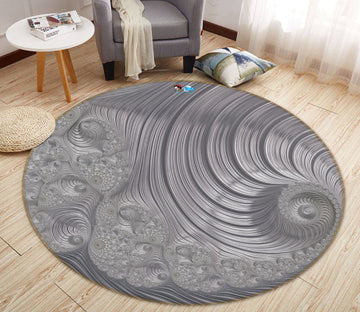 3D Off-White Pattern 83081 Andrea haase Rug Round Non Slip Rug Mat