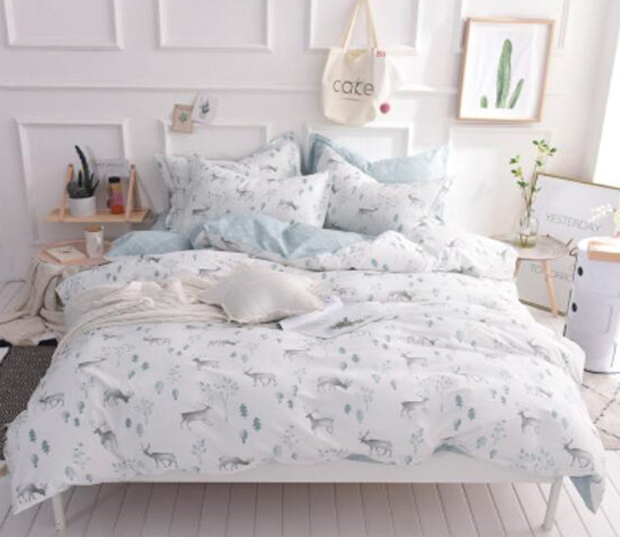 3D Deer Pattern 30178 Bed Pillowcases Quilt