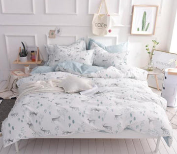 3D Deer Pattern 30178 Bed Pillowcases Quilt