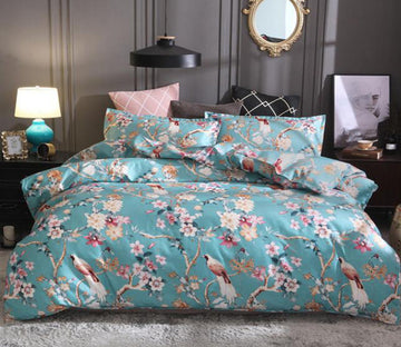 3D Flower Bird 2118 Bed Pillowcases Quilt